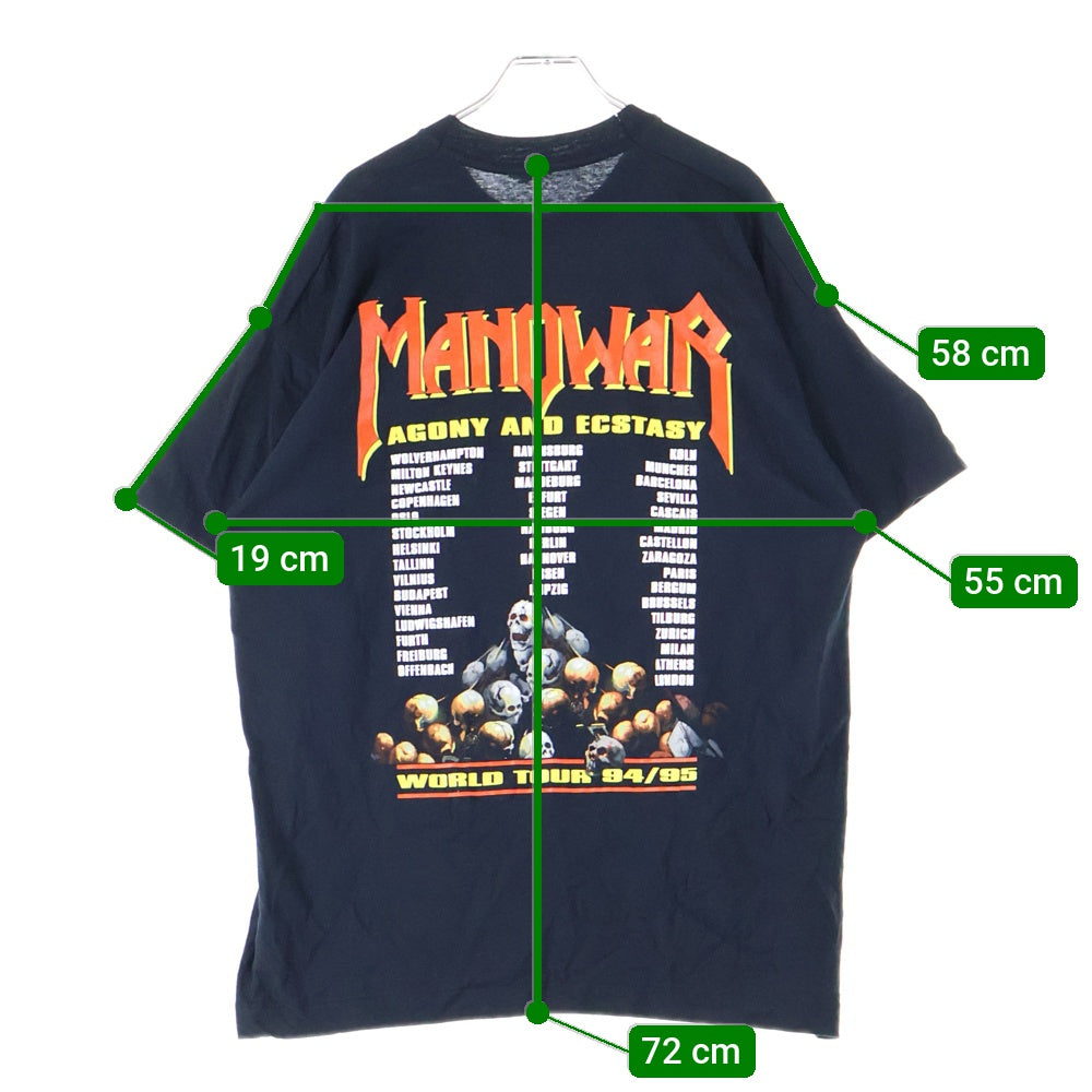 VINTAGE(ヴィンテージ) 90s MANOWAR AGONY AND ECSTASY 1994-95 TEE