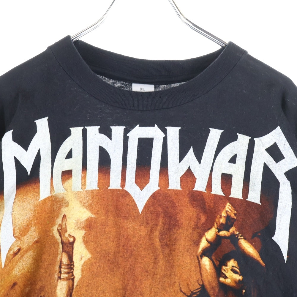 VINTAGE(ヴィンテージ) 90s MANOWAR THE TRIUMPH OF STEEL TEE ノウォー 半袖Tシャツ バンドTシャツ ブラック