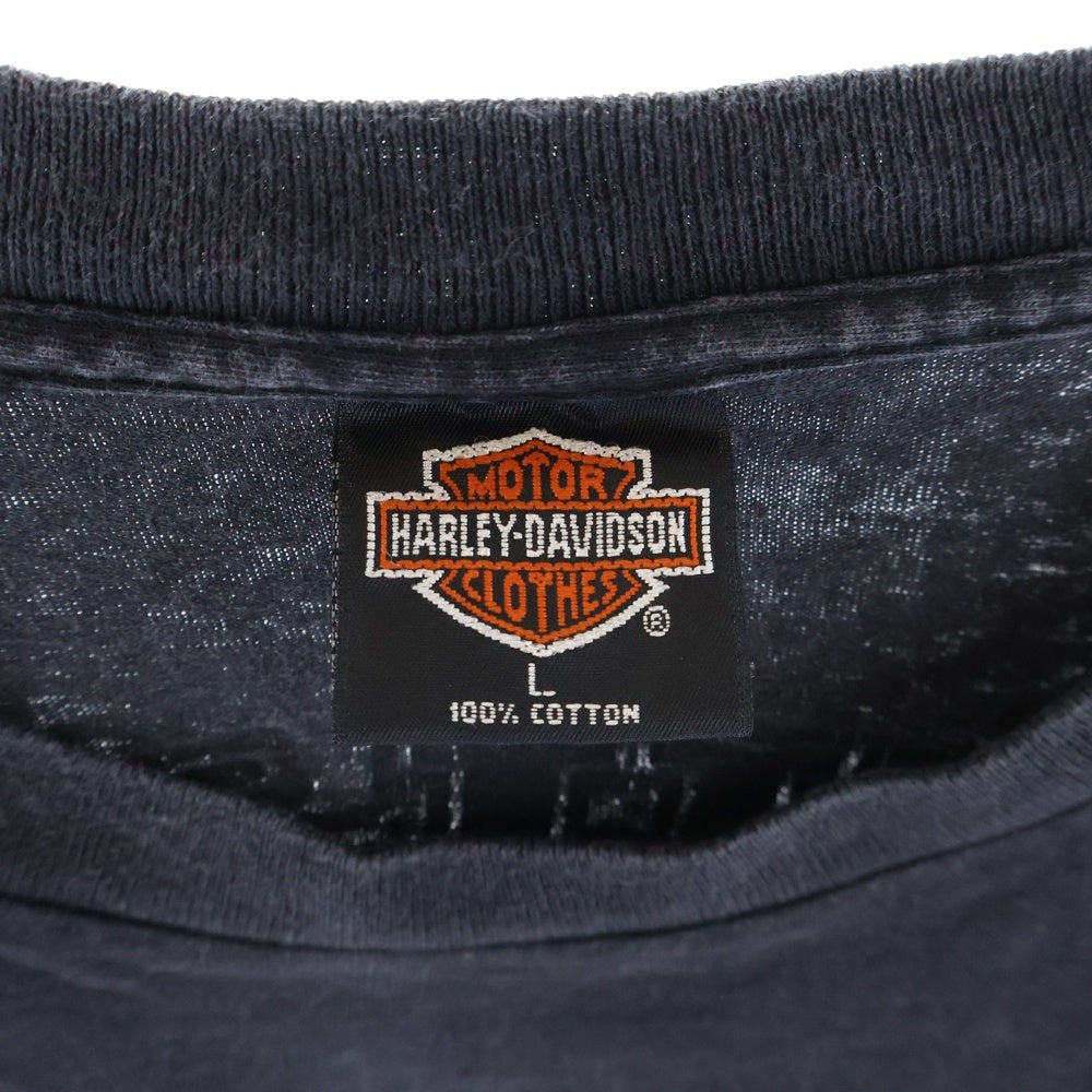 HARLEY DAVIDSON(ハーレーダビッドソン) 90s VINTAGE EAGLE VLOGO TEE イーグル Vロゴ プリント 1993 半袖Tシャツ ブラック