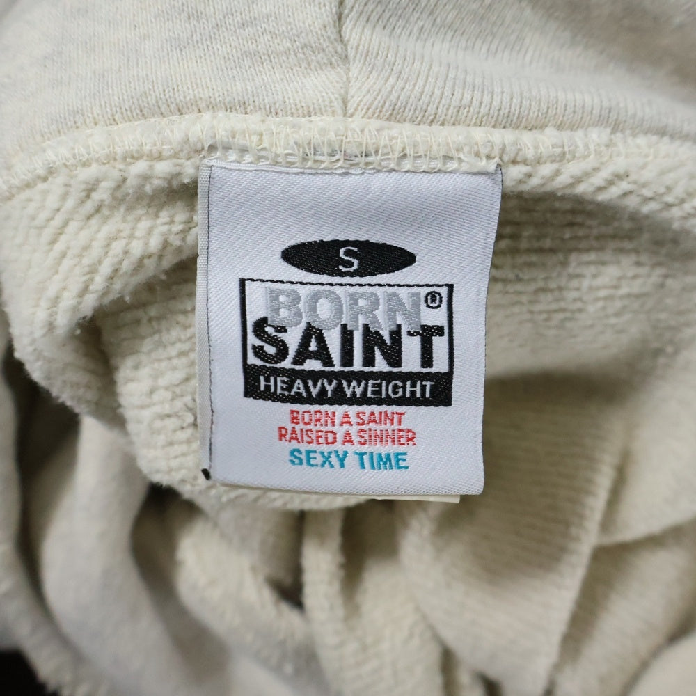 SAINT MICHAEL(セントマイケル) 24SS ×BORN RAISED BR HOODIE LA ボーンレイズド グラフィックプリント スタッズ装飾 プルオーバースウェットパーカー フーディー マルチ SM-YS8-0000-C11
