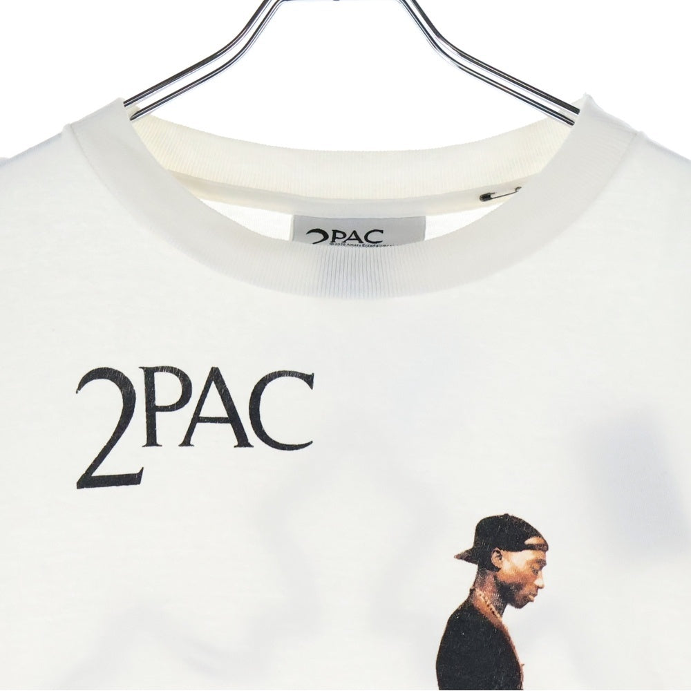 SAINT MICHAEL(セントマイケル) 2PAC 2PC_SS TEE SM-HR8-000-C15 半袖Tシャツ プリント ホワイト