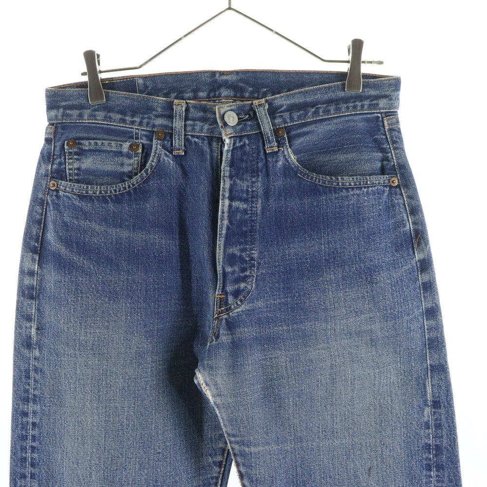 Levi's(リーバイス) 60-70s 501 BIGE後期 並行ステッチ 不均等V ボタン裏無刻印 ストレートデニムパンツ インディゴ