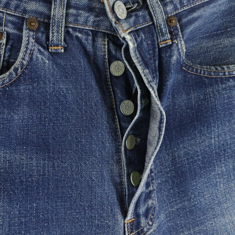 Levi's(リーバイス) 60-70s 501 BIGE後期 並行ステッチ 不均等V ボタン裏無刻印 ストレートデニムパンツ インディゴ