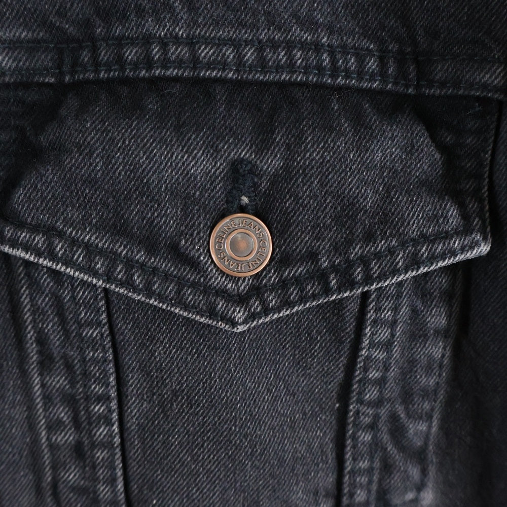 CELINE(セリーヌ) HOODED LOOSE TRUCKER JACKET 2Q472947F.38VB フード付き ルーズフィット トラッカージャケット ブラック