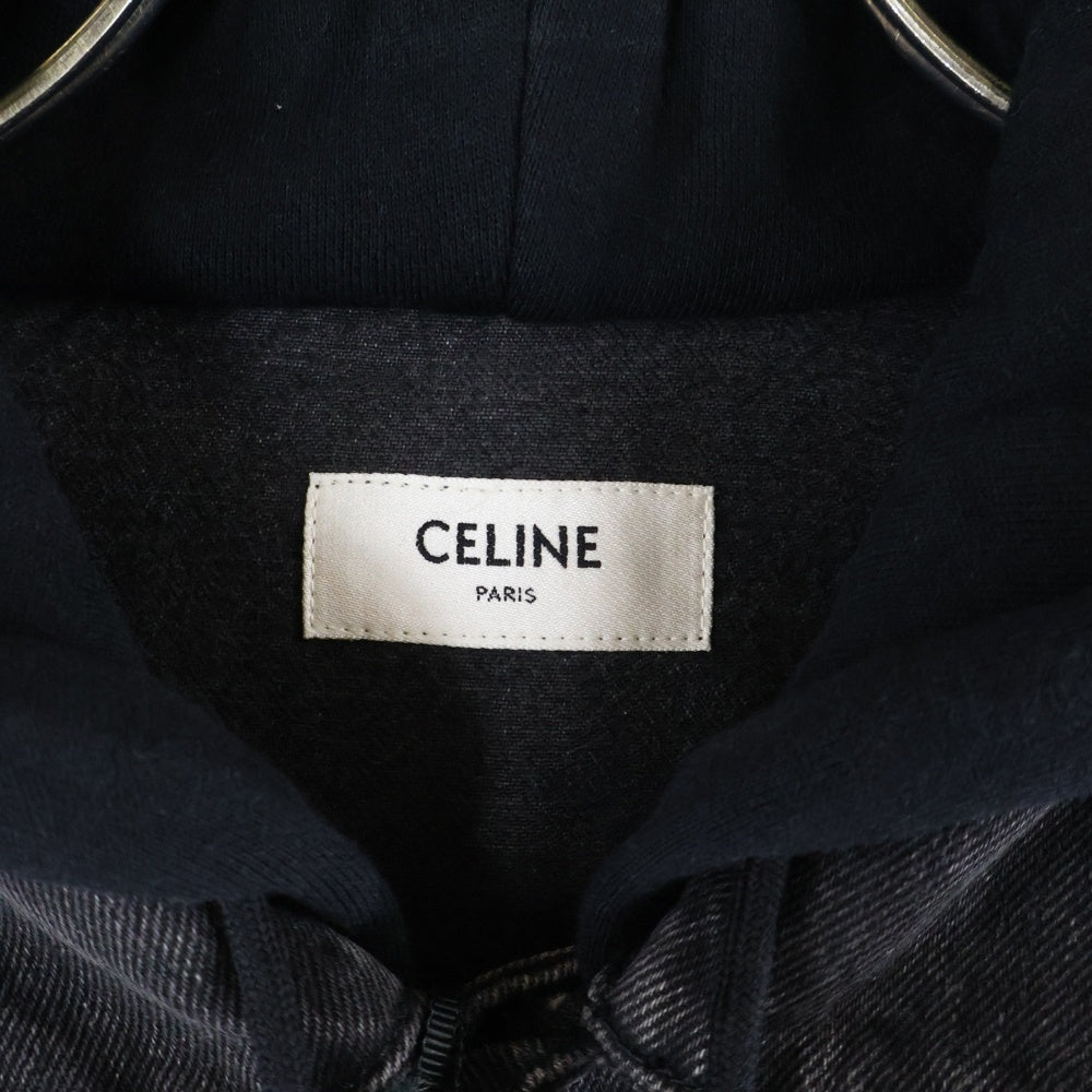 CELINE(セリーヌ) HOODED LOOSE TRUCKER JACKET 2Q472947F.38VB フード付き ルーズフィット トラッカージャケット ブラック