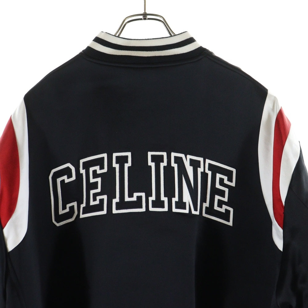 CELINE(セリーヌ) Cパッチ サテン ボンバージャケット ブルゾン ブラック 2W867532T