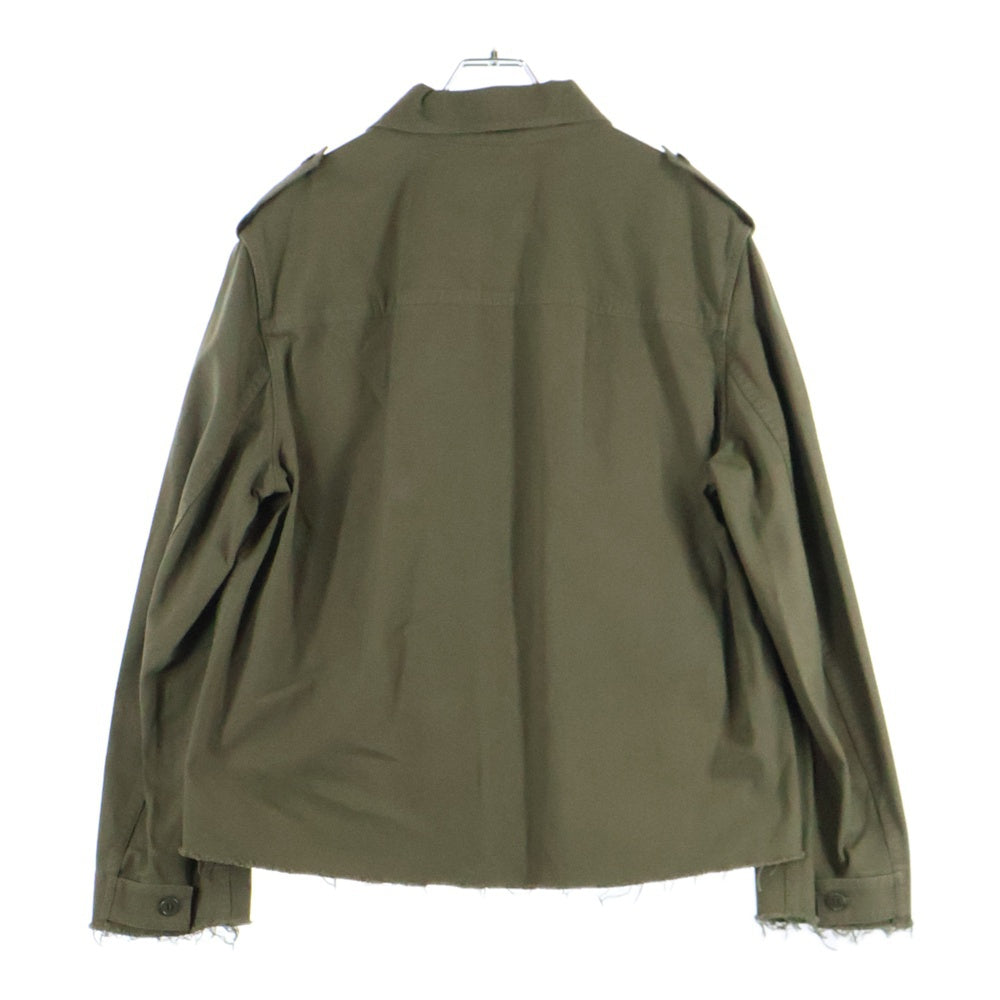 CELINE(セリーヌ) 24SS SAHARIENNE JACKET 2W44B177R.02KK サハリエンヌ ダメージ加工 フィールドジャケット カーキ