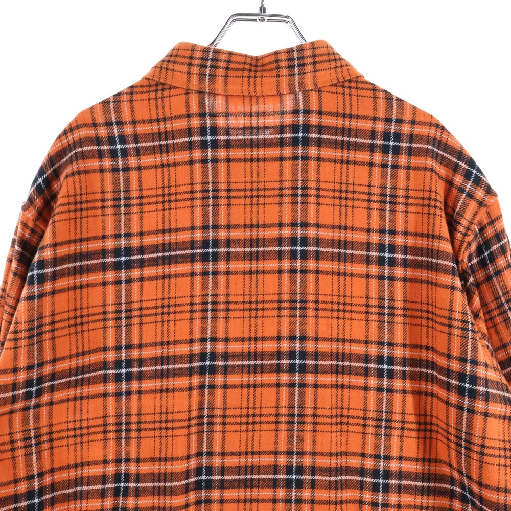 CELINE(セリーヌ) Check Cotton Oversized Shirt 2C486554T チェック柄 コットン オーバーサイズ長袖シャツ オレンジ
