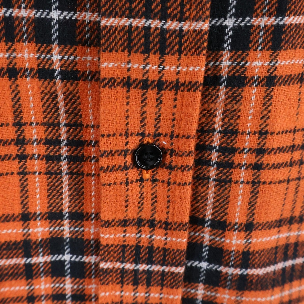 CELINE(セリーヌ) Check Cotton Oversized Shirt 2C486554T チェック柄 コットン オーバーサイズ長袖シャツ オレンジ