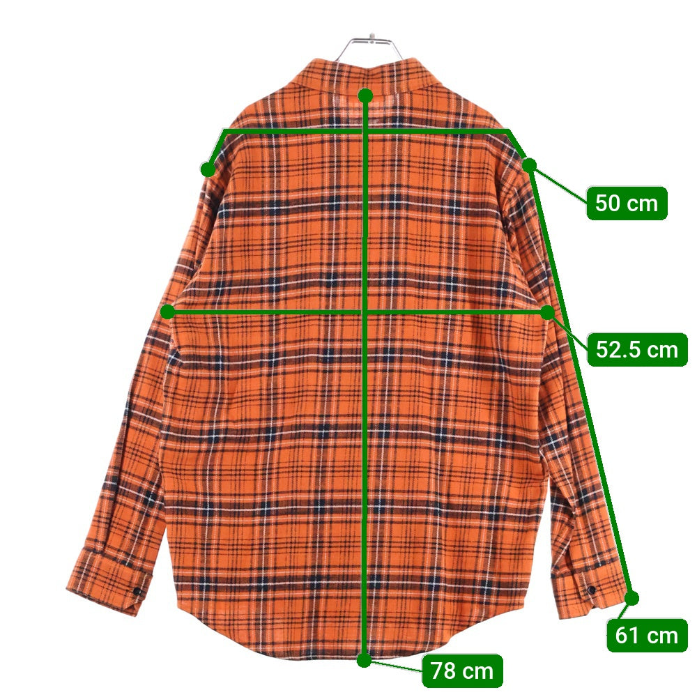 CELINE(セリーヌ) Check Cotton Oversized Shirt 2C486554T チェック柄 コットン オーバーサイズ長袖シャツ オレンジ