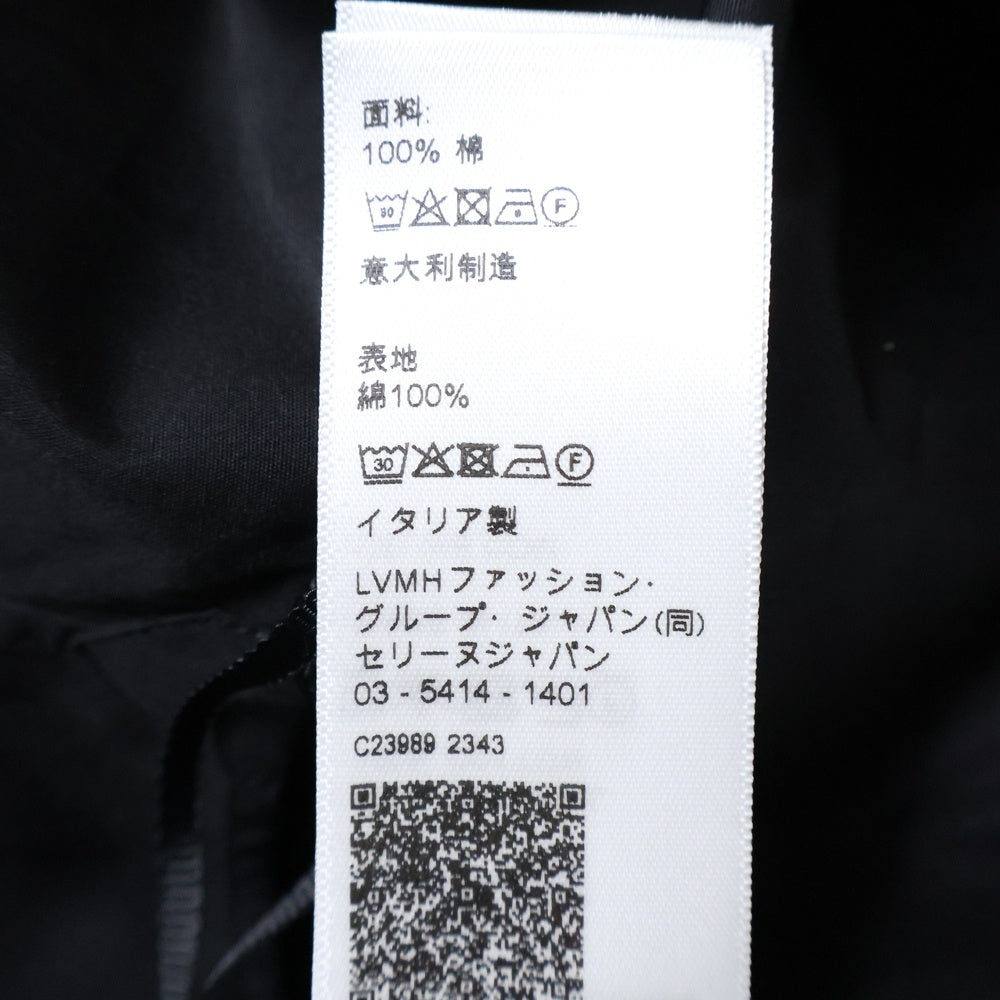 CELINE(セリーヌ) LOOSE SHIRT WITH INVERTED COLLAR IN COTTON POPLIN 2C58B091F.38NO トリオンフ刺繍 インバーテッドカラールーズ長袖シャツ ブラック