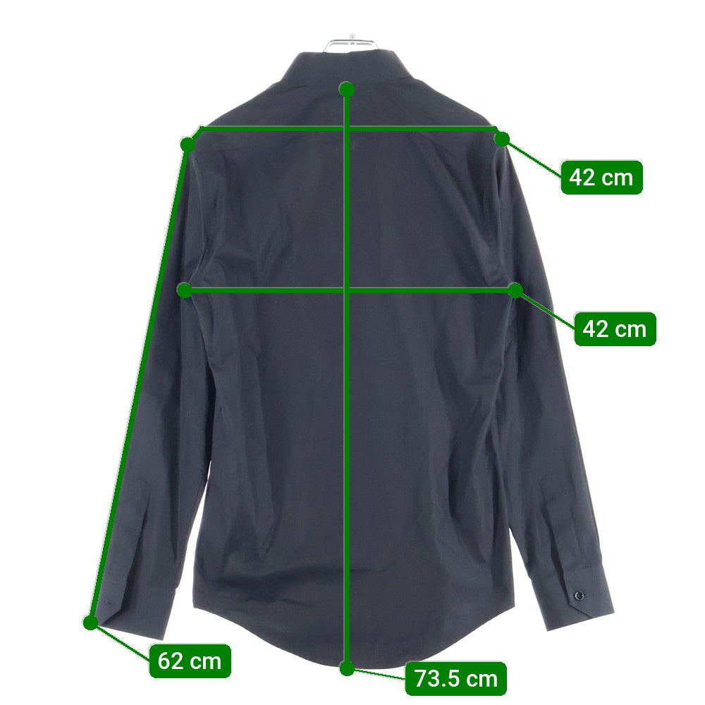 CELINE(セリーヌ) LOOSE SHIRT WITH INVERTED COLLAR IN COTTON POPLIN 2C58B091F.38NO トリオンフ刺繍 インバーテッドカラールーズ長袖シャツ ブラック