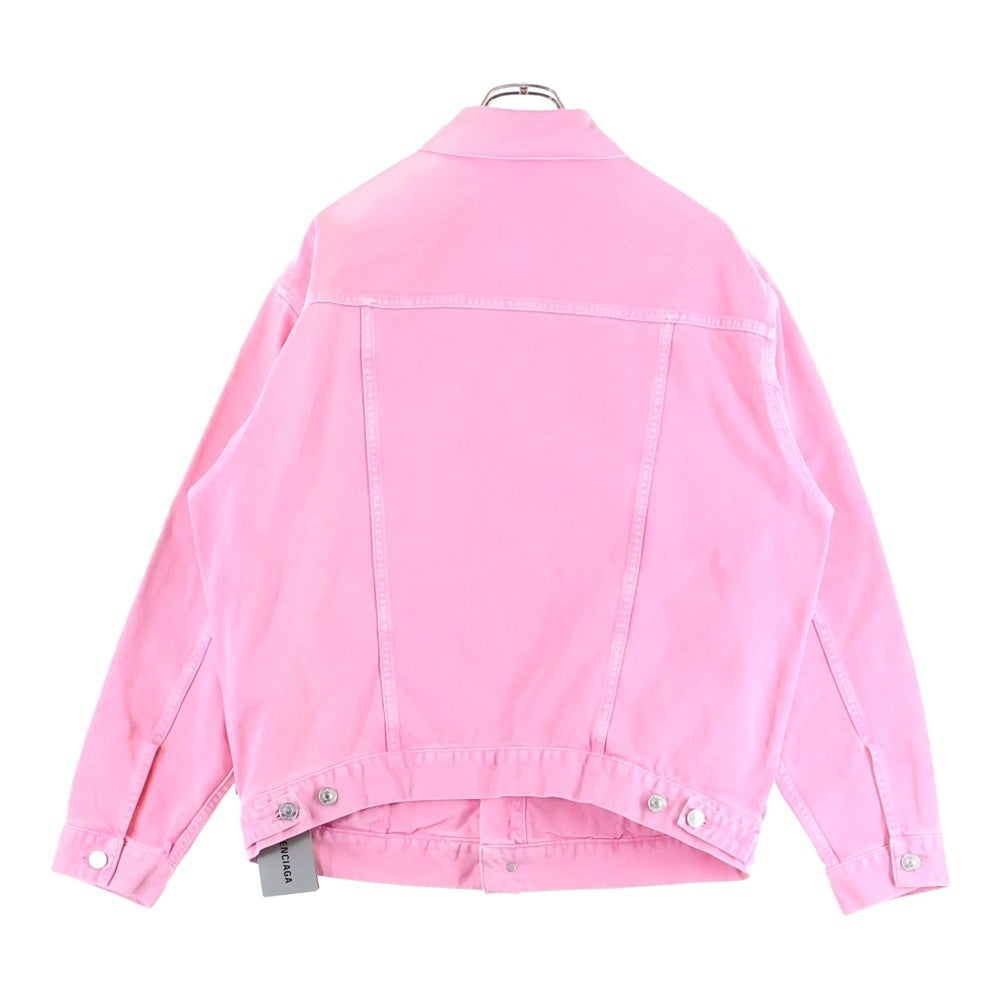 BALENCIAGA(バレンシアガ) 19AW フロント刺繍ロゴ デニムジャケット ピンク 594386 TEW37