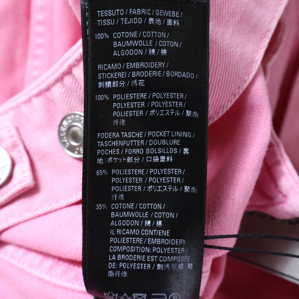 BALENCIAGA(バレンシアガ) 19AW フロント刺繍ロゴ デニムジャケット ピンク 594386 TEW37