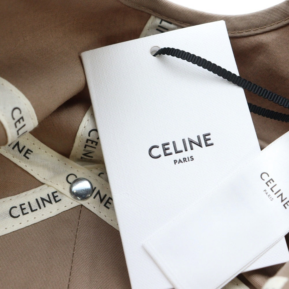 CELINE(セリーヌ) トリオンフ ロゴ刺繍 ベースボールキャップ コットン ベージュ 2AUT6969P.09RE