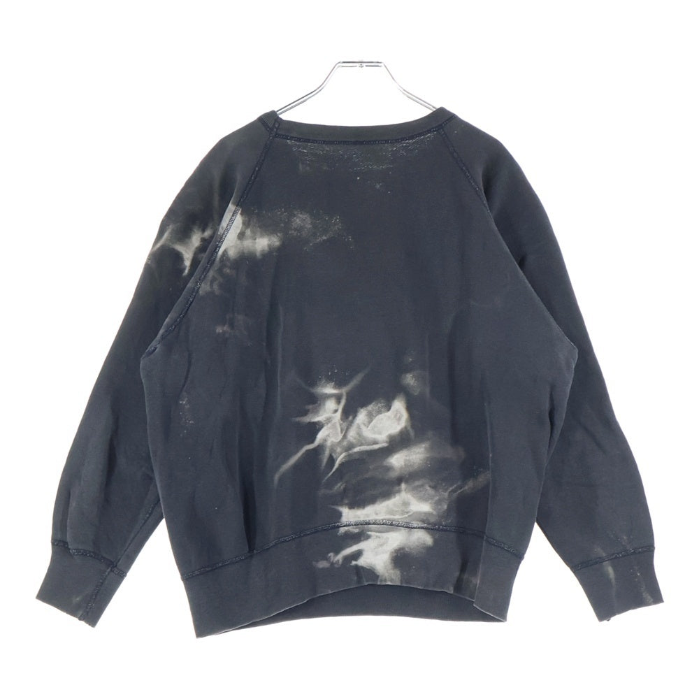 CHAMPION(チャンピオン) 60S UNIVERSITY MINNESOTA FLOCKY SWEAT RUN TAG 大文字ランタグ フロッキー スウェット ブラック