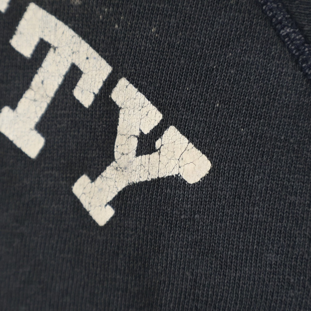 CHAMPION(チャンピオン) 60S UNIVERSITY MINNESOTA FLOCKY SWEAT RUN TAG 大文字ランタグ フロッキー スウェット ブラック