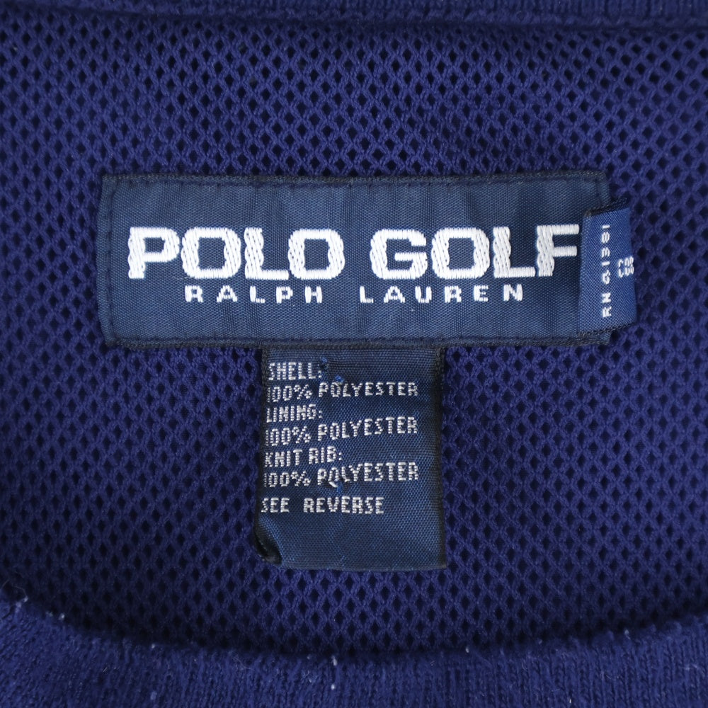 Polo GOLF Ralph Lauren(ポロゴルフラルフローレン) 90S NYLON PULLOVER JACKET ナイロン プルオーバー ジャケット ピステ ネイビー