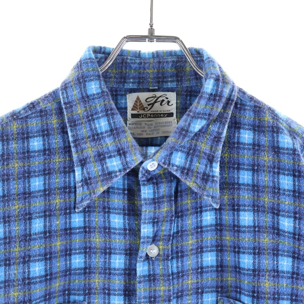 VINTAGE(ヴィンテージ) FIN JC PENNEY CHECK SHIRT ブルー