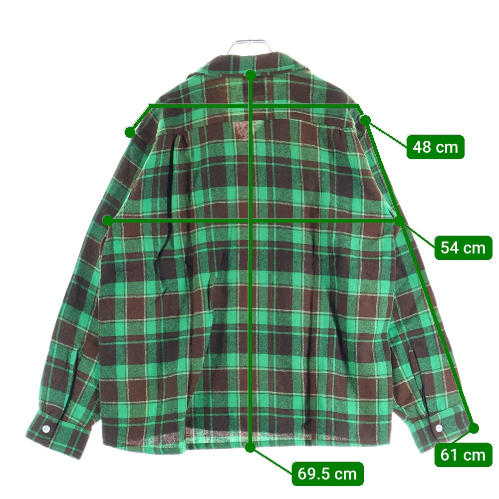 VINTAGE(ヴィンテージ) 50S SPORTOP CHECK L/S SHIRT チェック 長袖シャツ グリーン/ブラウン