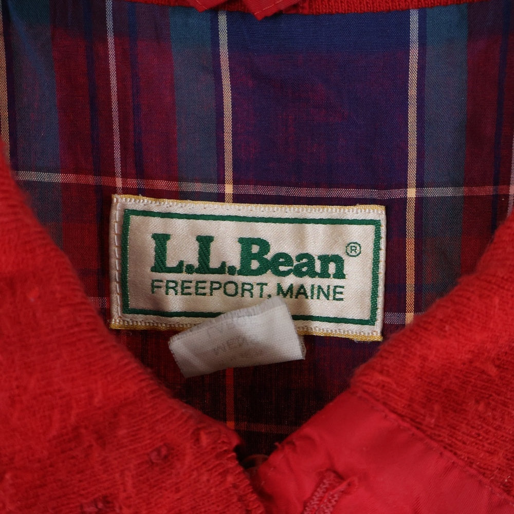 L.L.Bean(エルエルビーン) VINTAGE ヴィンテージ ナイロン ハリントンジャケット ウォームアップ ジップブルゾン レッド E235