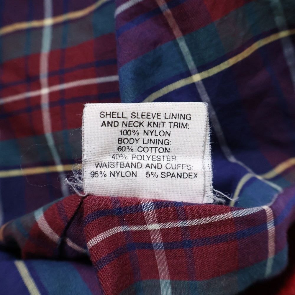 L.L.Bean(エルエルビーン) VINTAGE ヴィンテージ ナイロン ハリントンジャケット ウォームアップ ジップブルゾン レッド E235