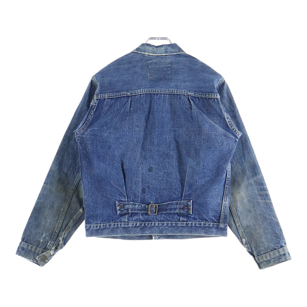 Levi's(リーバイス) 40-50S 506XX 1st BIG-E DENIM JACKET SLIDE BACKLE 移行期 初期型 スライドバックル ボタン裏刻印無し 片面タブ 不均等V 混合ステッチ デニムジャケット