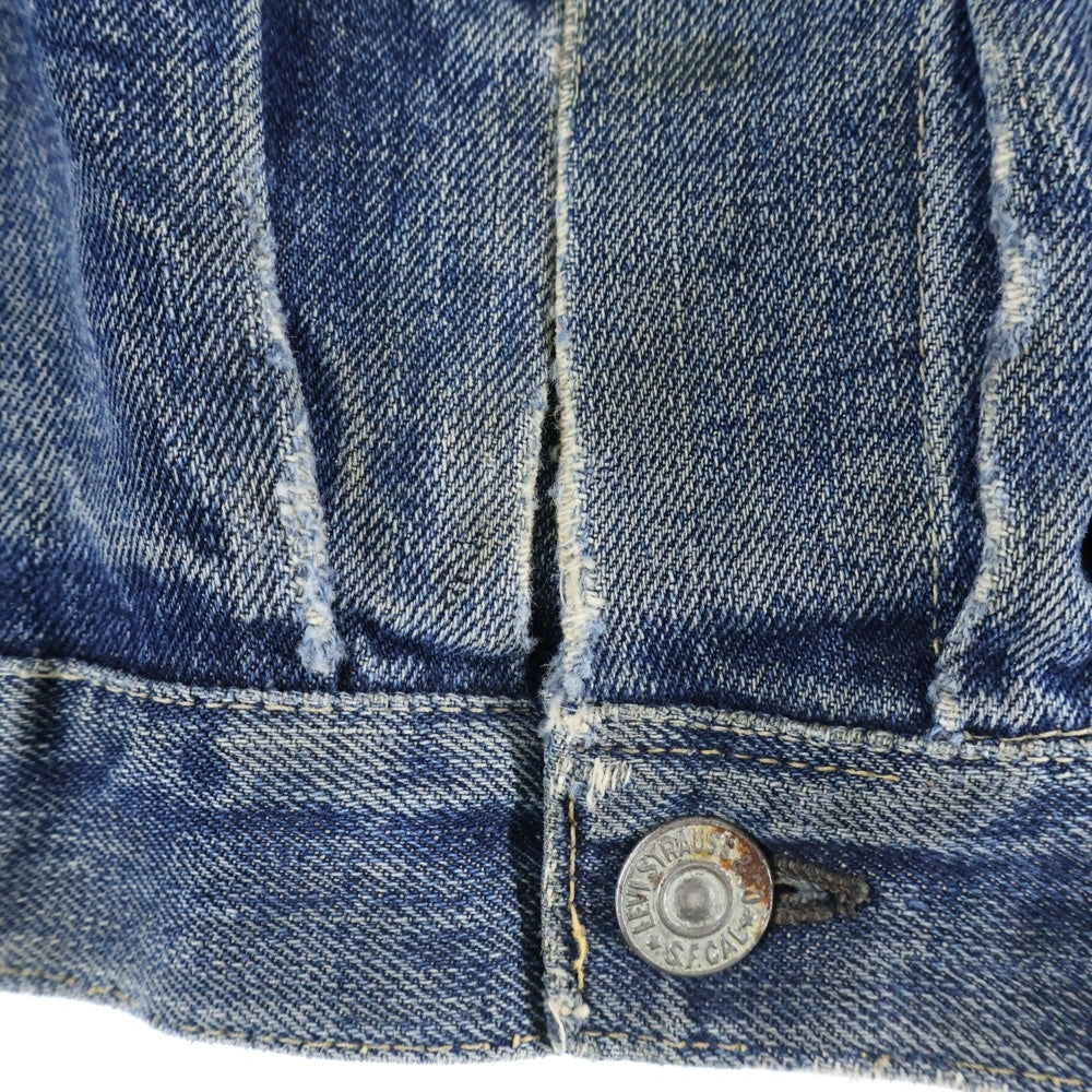 Levi's(リーバイス) 40-50S 506XX 1st BIG-E DENIM JACKET SLIDE BACKLE 移行期 初期型 スライドバックル ボタン裏刻印無し 片面タブ 不均等V 混合ステッチ デニムジャケット