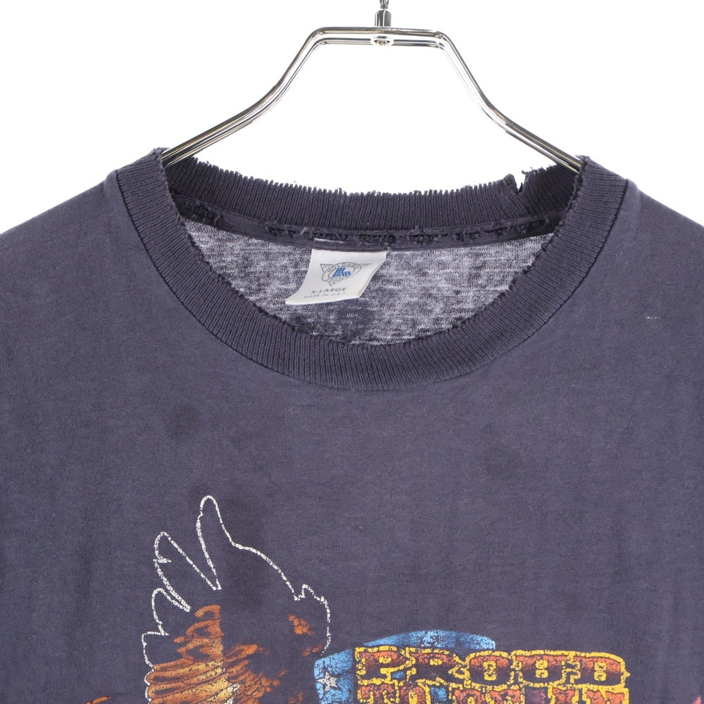 HARLEY DAVIDSON(ハーレーダビッドソン) 90S VINTAGE PROUD TO BE AN A AMERICAN 両面プリント 半袖Tシャツ カットソー ブラック