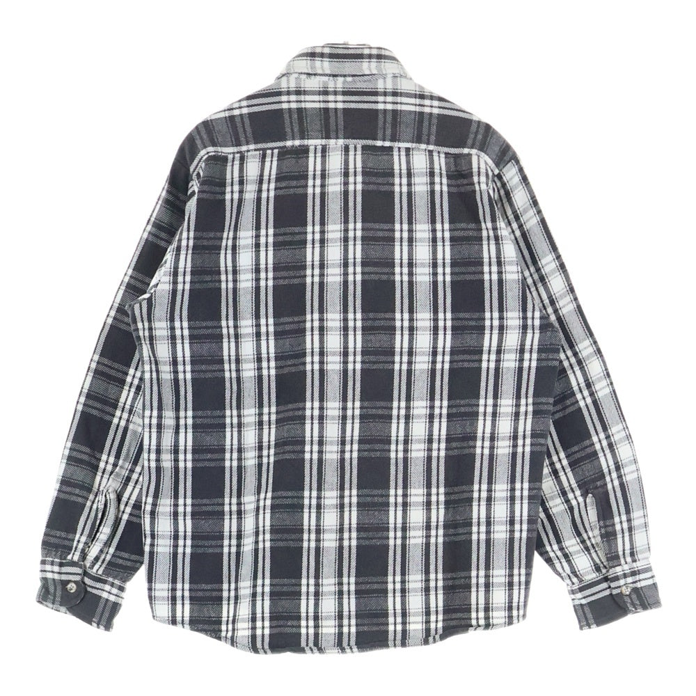FIVE BROTHERS(ファイブブラザー) 90s チェックネルシャツ ブラック/ホワイト 長袖シャツ