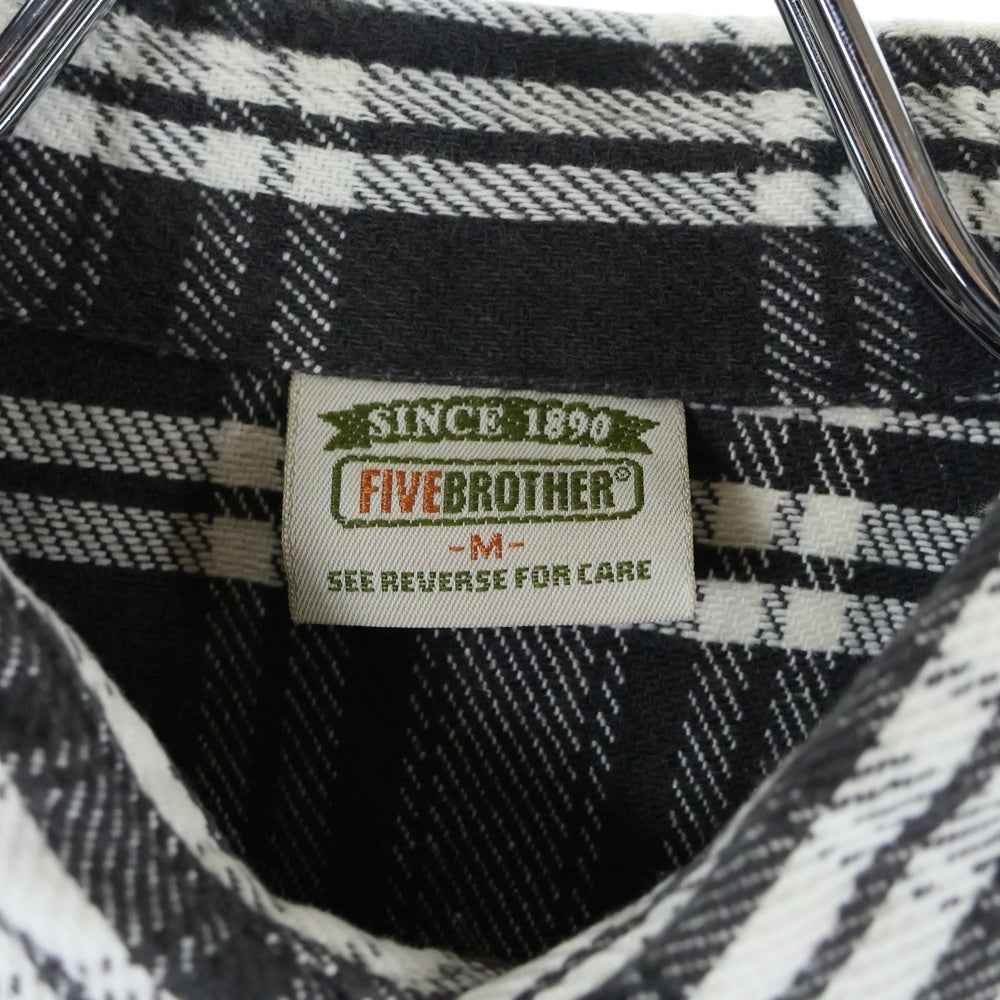 FIVE BROTHERS(ファイブブラザー) 90s チェックネルシャツ ブラック