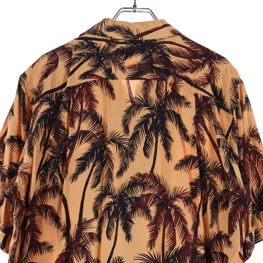 TOMORROWLAND(トゥモローランド) リーフ総柄 半袖胸ポケットシャツ オレンジ DS006