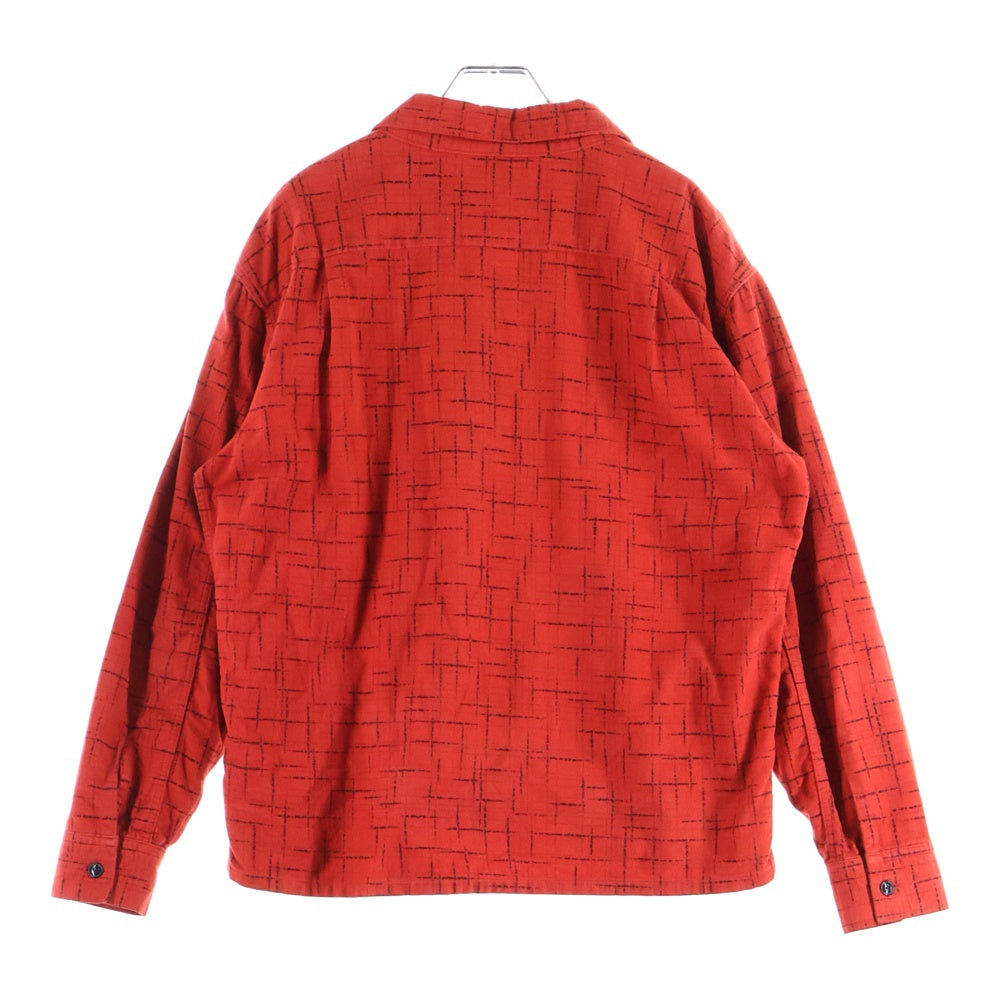 TENDERLOIN(テンダーロイン) T-PRINT FLLANNEL SHT オープンカラー フランネル長袖シャツ レッド