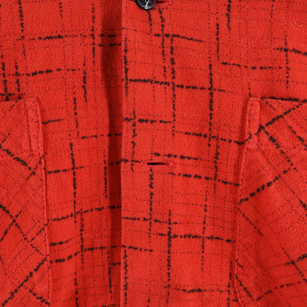 TENDERLOIN(テンダーロイン) T-PRINT FLLANNEL SHT オープンカラー フランネル長袖シャツ レッド