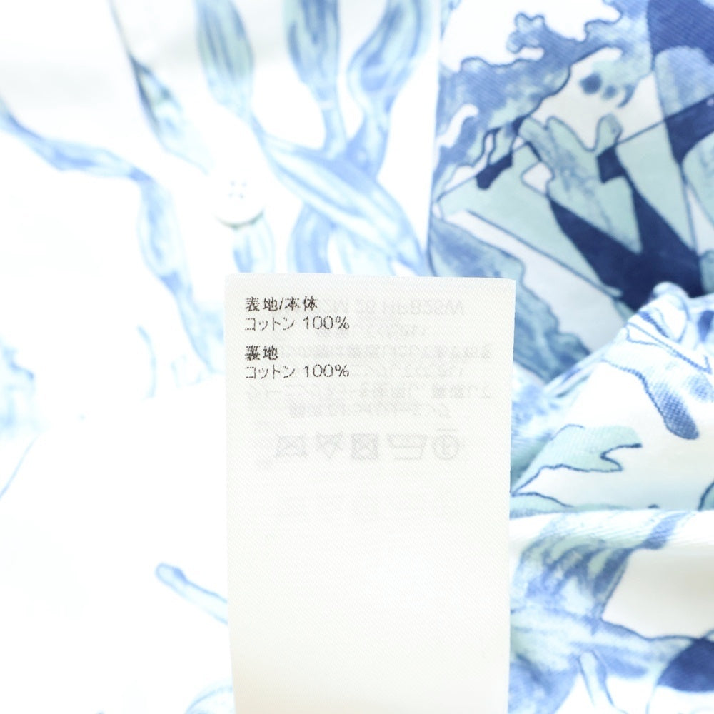 LOUIS VUITTON(ルイヴィトン) 23SS LVロゴプリンテッドコットンオーバー長袖シャツジャケット RM232M 26 HPB25W ホワイト/ブルー