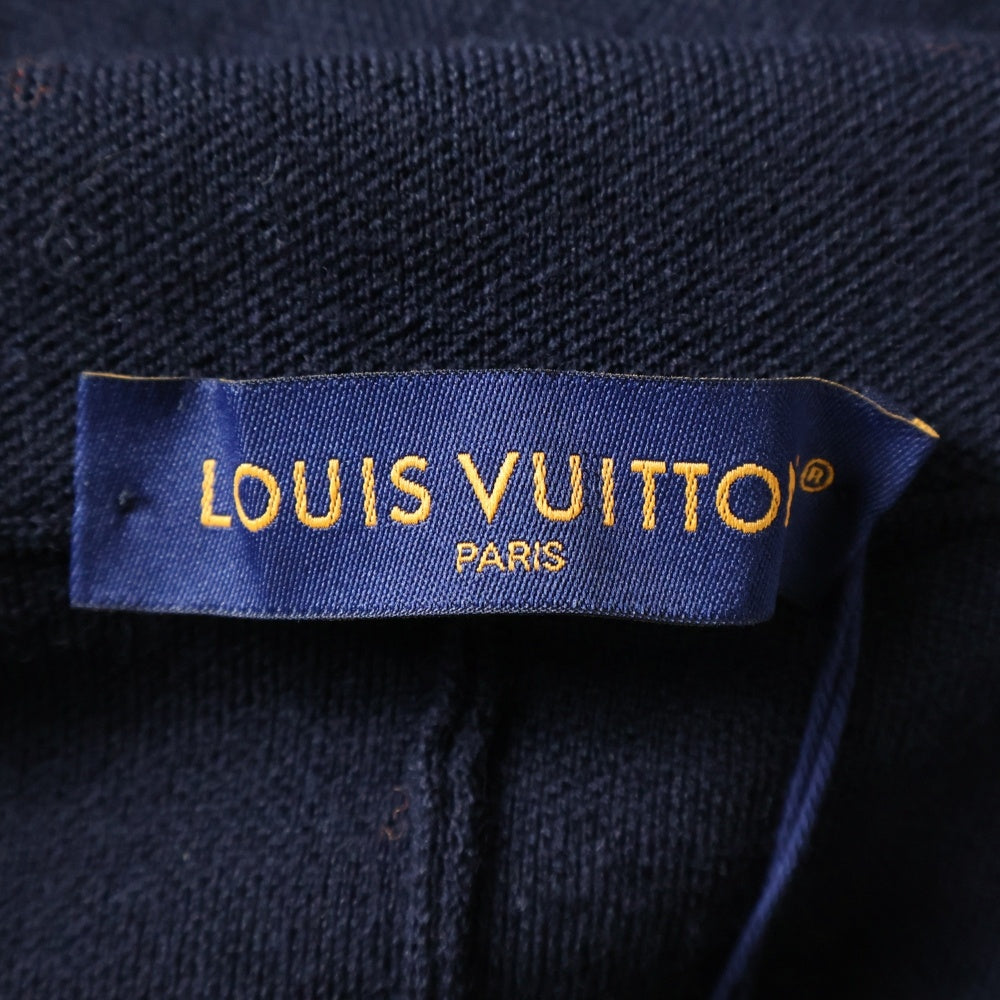 LOUIS VUITTON(ルイヴィトン) 23AW 袖モノグラム ニットテーラードジャケット RM232Q VOR HPN40W ネイビー×ブルー