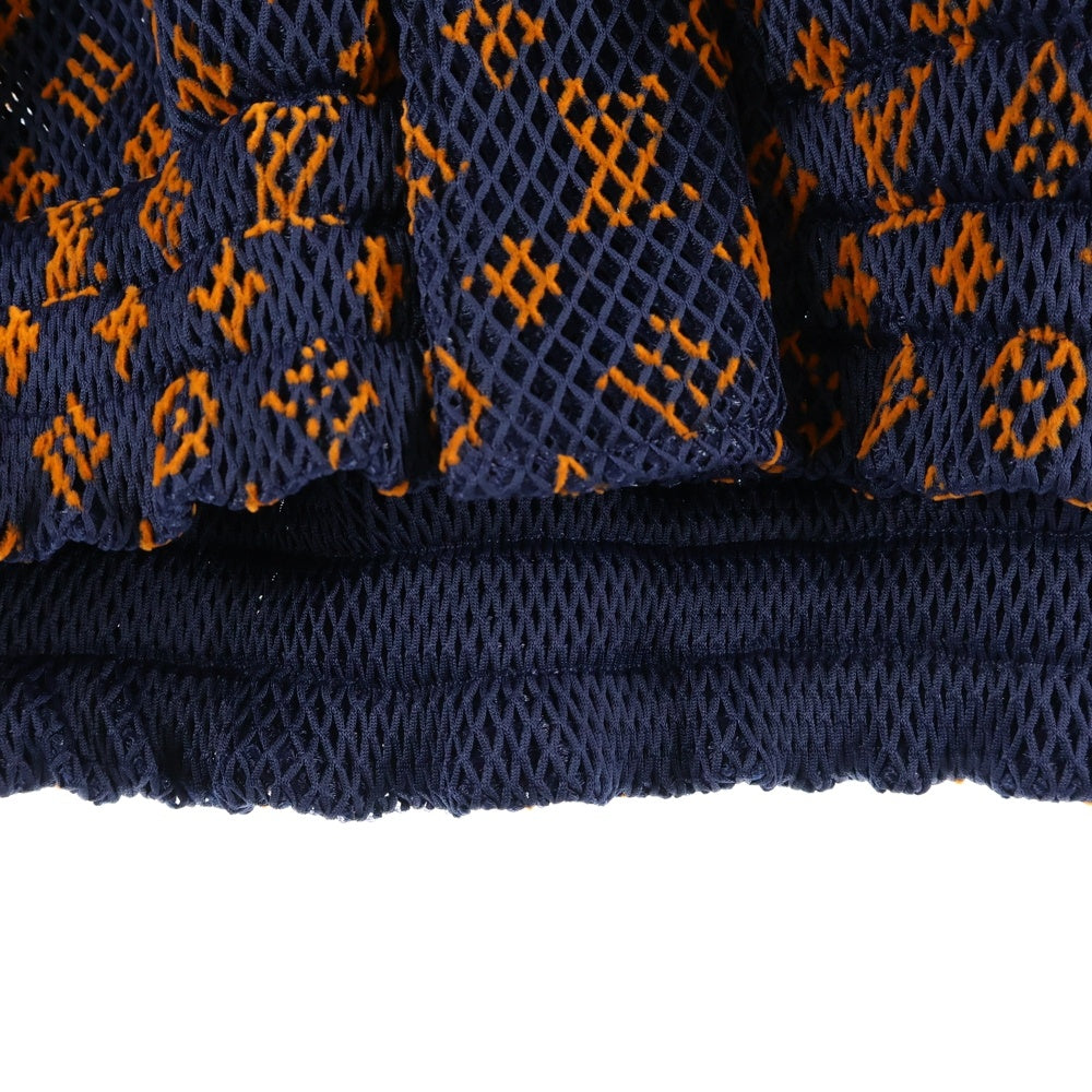 LOUIS VUITTON(ルイヴィトン) 23SS グラディエントモノグラムメッシュジップフーディジャケット RM231Q KD2 HOB40W ネイビー/オレンジ