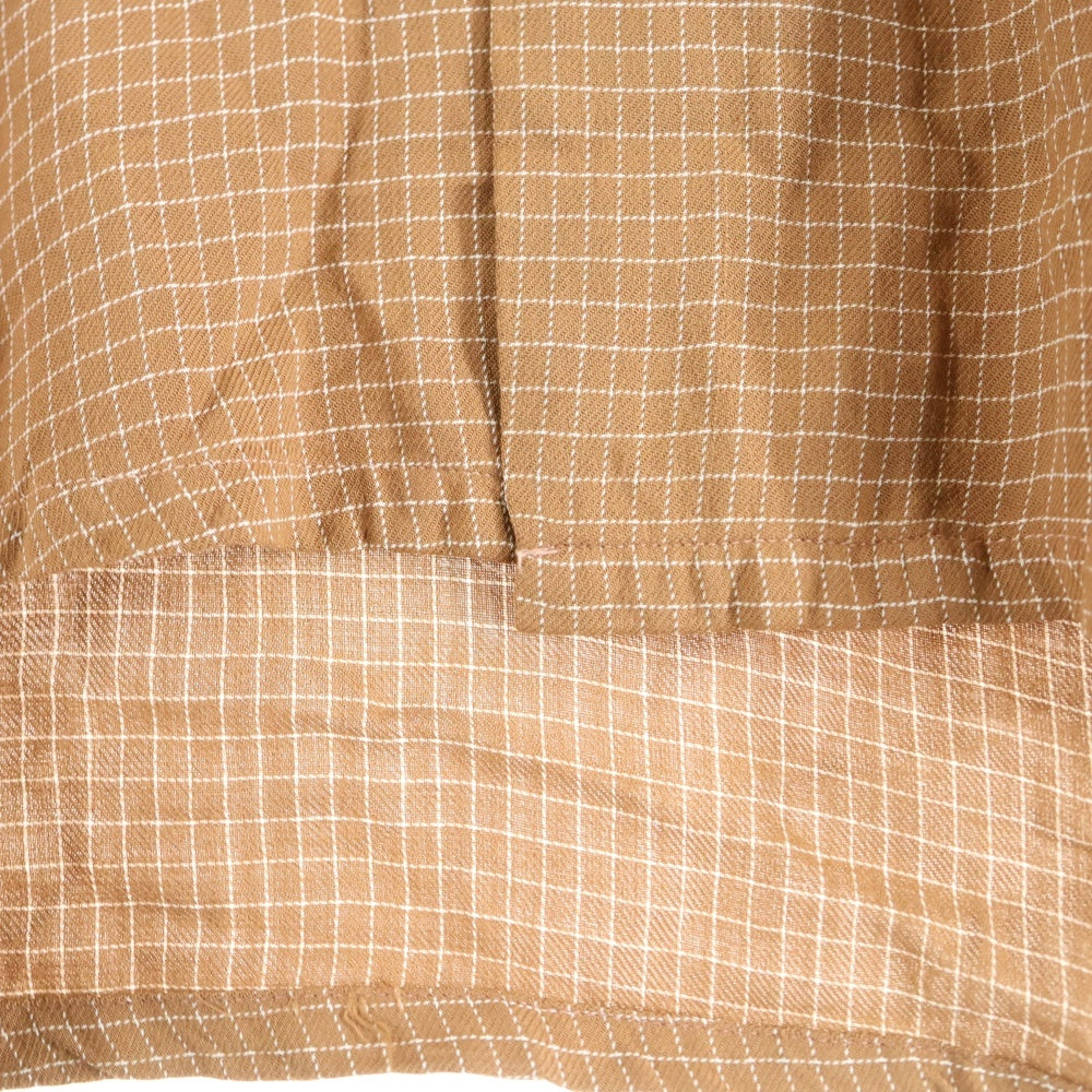 VINTAGE(ヴィンテージ) 40S STERLING L/S CHECK SHIRT スターリン プリント使用 フラップポケット チェック 長袖シャツ ブラウン/ホワイト