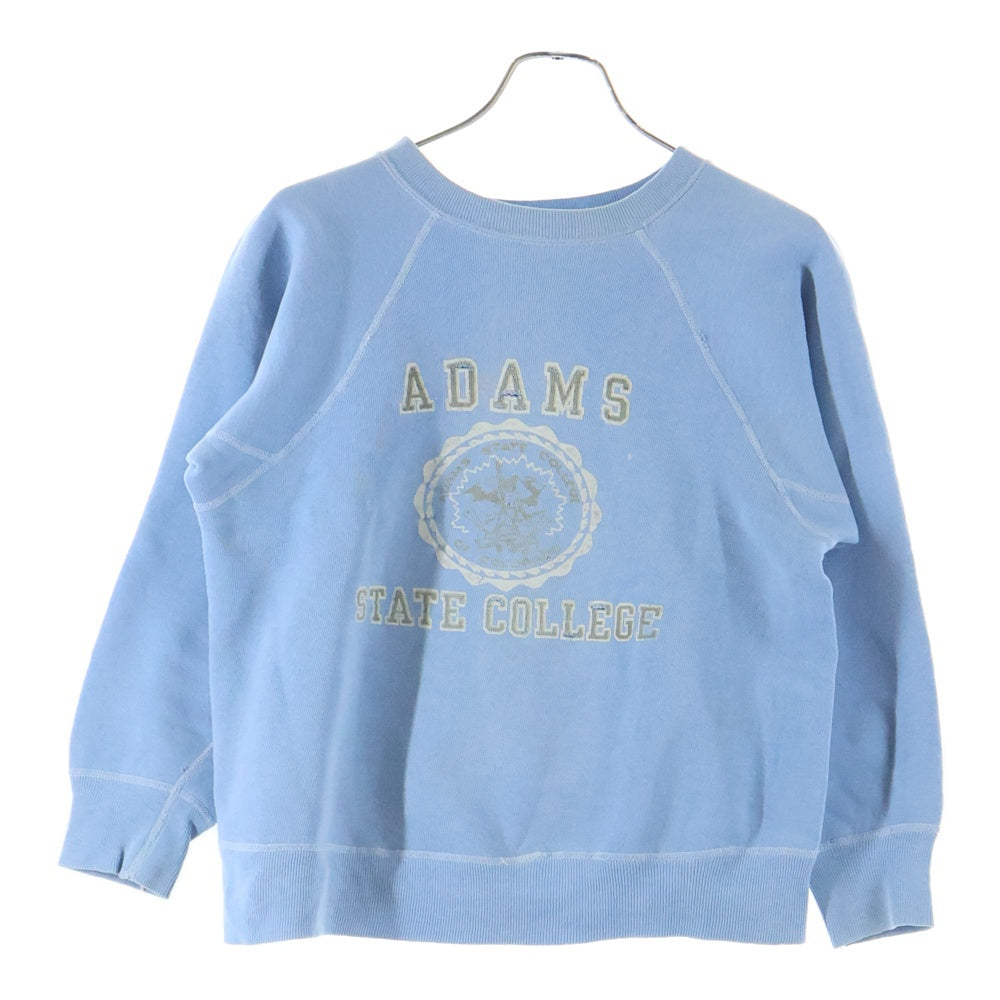 VINTAGE(ヴィンテージ) 50S ADAMS STATE COLLEGE PULLOVER FLOCKY SWEAT アダムス フロッキー プルオーバー スウェット トレーナー ブルー