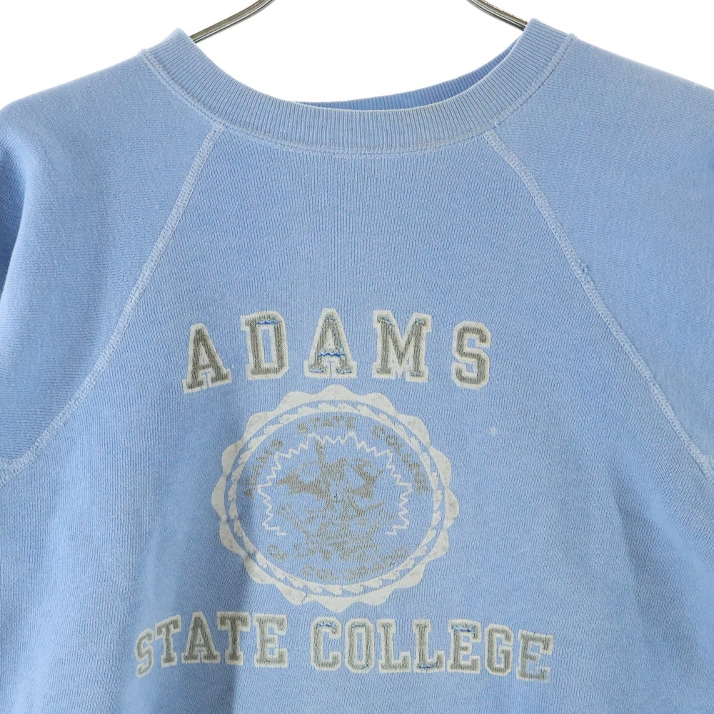 VINTAGE(ヴィンテージ) 50S ADAMS STATE COLLEGE PULLOVER FLOCKY SWEAT アダムス フロッキー プルオーバー スウェット トレーナー ブルー