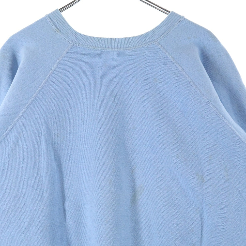 VINTAGE(ヴィンテージ) 50S ST. LAWRENCE UNIVERSITY PULLOVER FLOCKY SWEAT セントローレンス カレッジロゴ フロッキー プルオーバー スウェット トレーナー ブルー