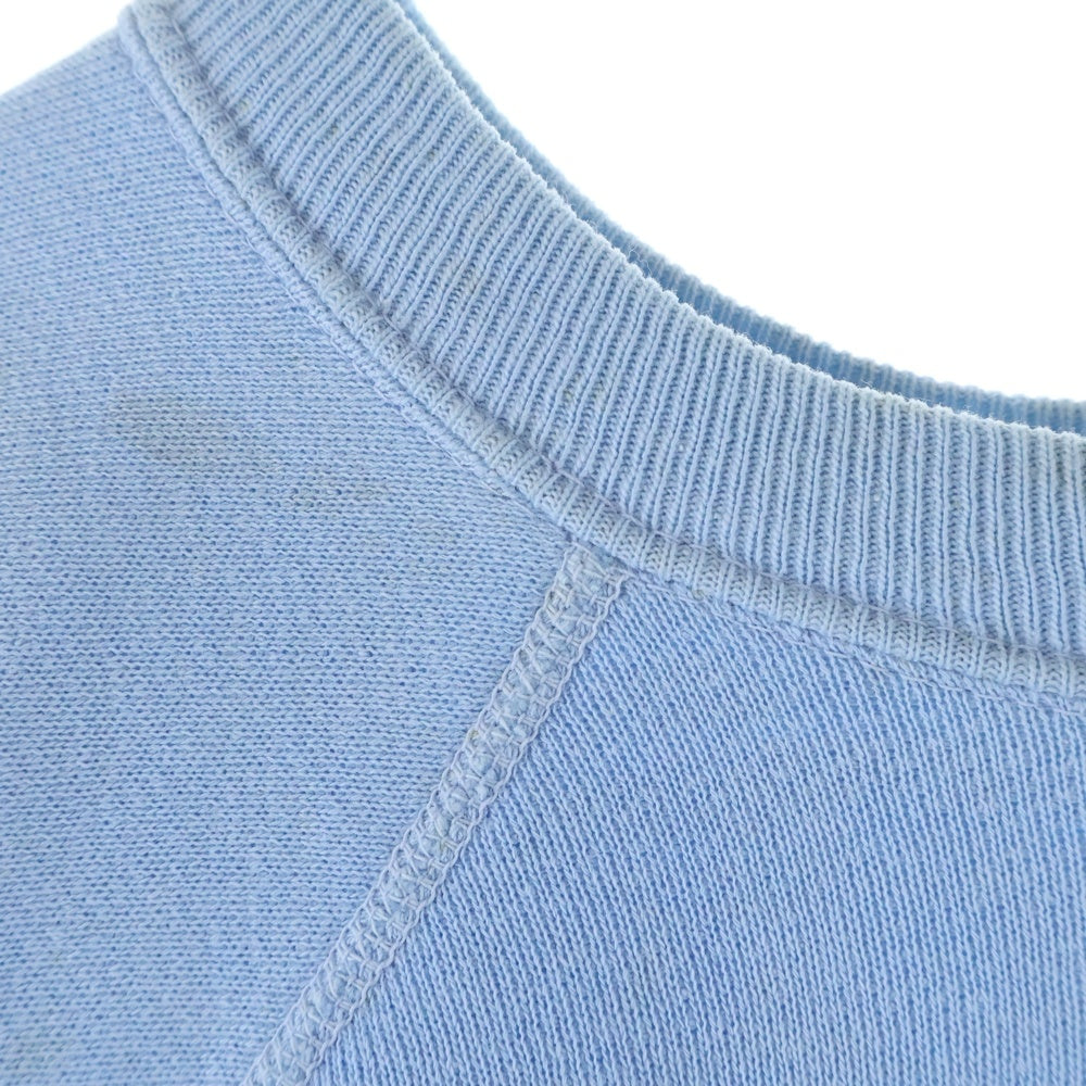 VINTAGE(ヴィンテージ) 50S ST. LAWRENCE UNIVERSITY PULLOVER FLOCKY SWEAT セントローレンス カレッジロゴ フロッキー プルオーバー スウェット トレーナー ブルー