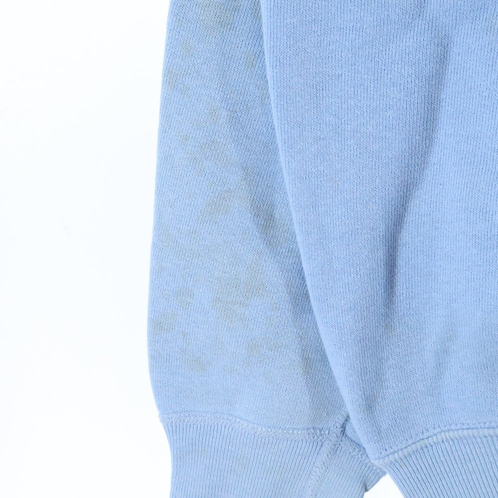 VINTAGE(ヴィンテージ) 50S ST. LAWRENCE UNIVERSITY PULLOVER FLOCKY SWEAT セントローレンス カレッジロゴ フロッキー プルオーバー スウェット トレーナー ブルー