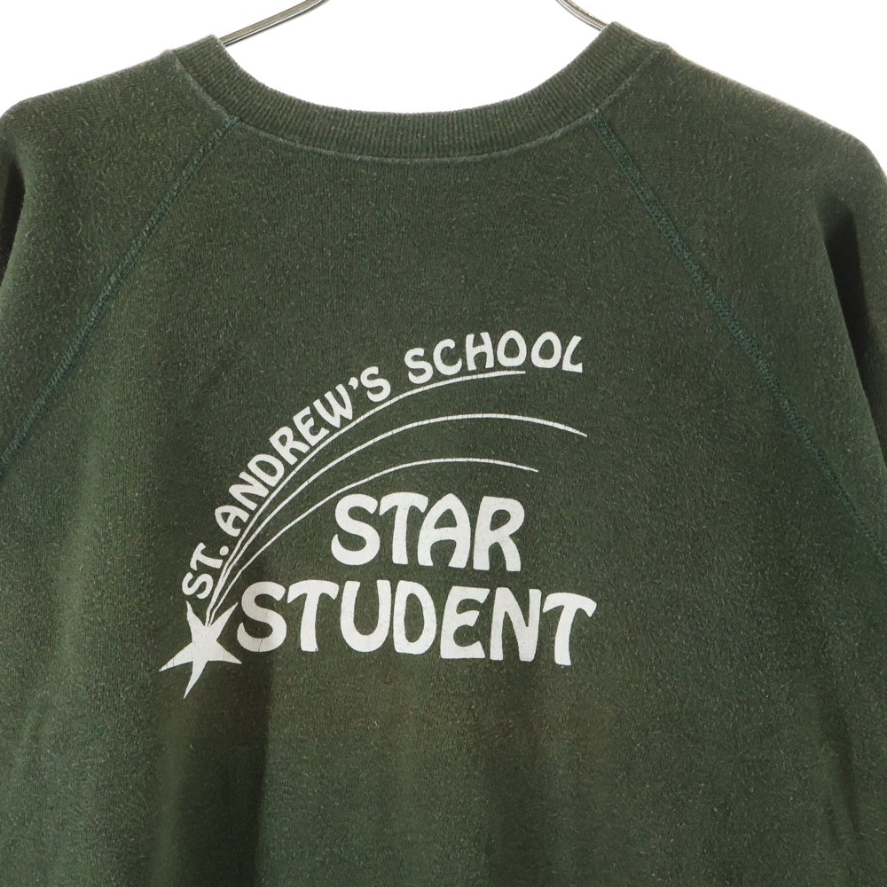 VINTAGE(ヴィンテージ) 60S ST. ANDREW'S SCHOOLSTAR STUDENT PULLOVER SWEAT セント アンドリューズ スクールカレッジロゴ ラグラン 袖ステッチ貫通 スウェット トレーナー