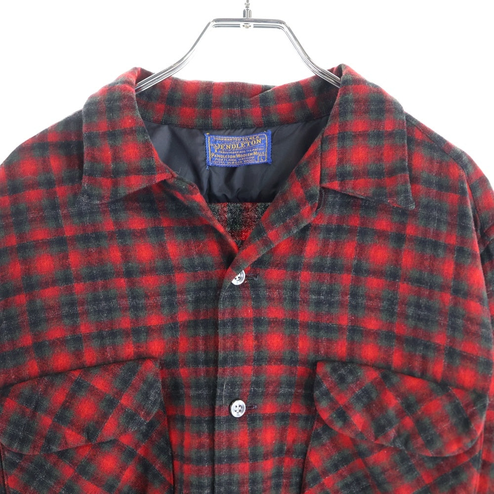 PENDLETON(ペンドルトン) 50S VNTAGE WOOL L/S CHECK SHIRT ヴィンテージ ウール チェック 長袖シャツ レッド/ブラック
