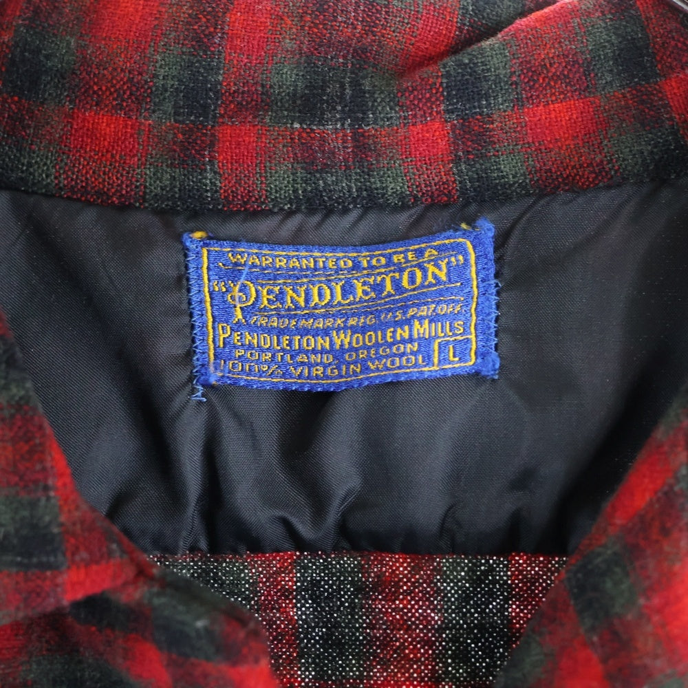 PENDLETON(ペンドルトン) 50S VNTAGE WOOL L/S CHECK SHIRT ヴィンテージ ウール チェック 長袖シャツ レッド/ブラック