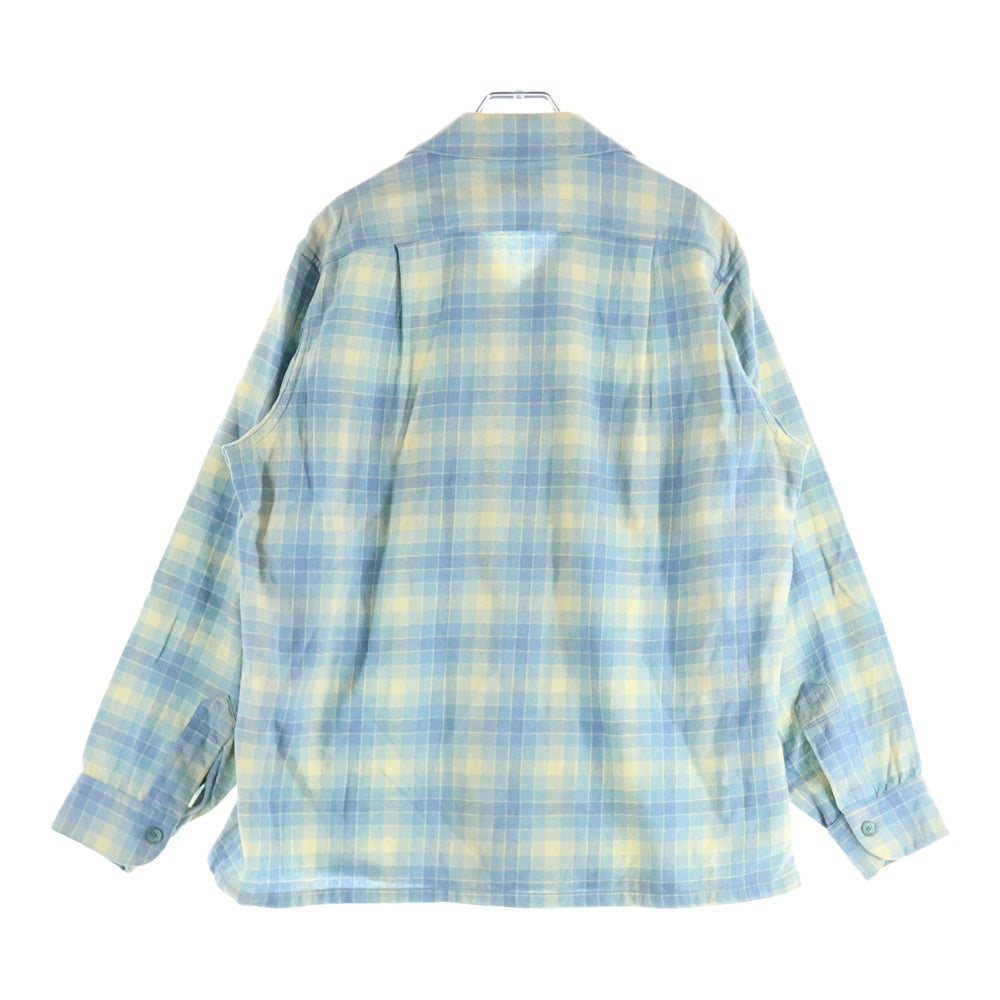 PENDLETON(ペンドルトン) 50S VNTAGE WOOL L/S CHECK SHIRT ヴィンテージ ウール チェック 長袖シャツ ブルー/ブラウン
