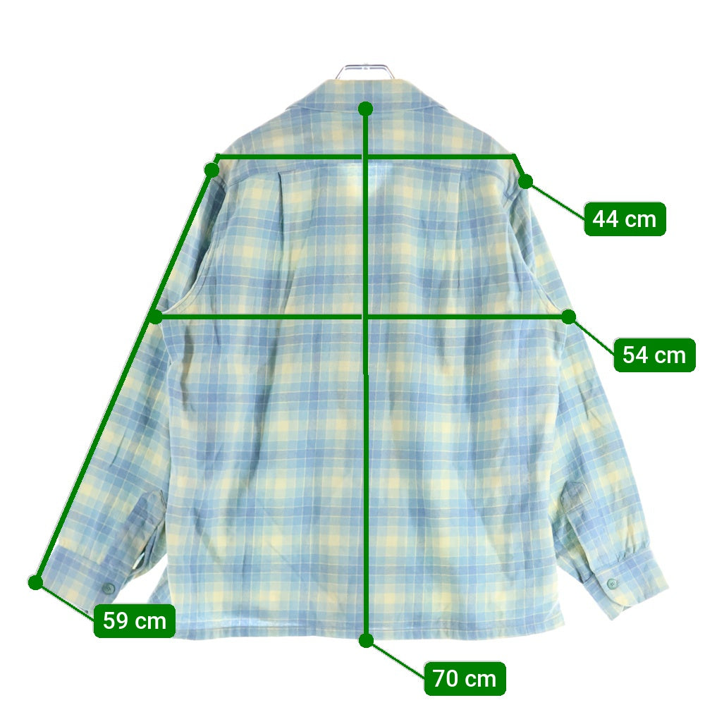 PENDLETON(ペンドルトン) 50S VNTAGE WOOL L/S CHECK SHIRT ヴィンテージ ウール チェック 長袖シャツ ブルー/ブラウン