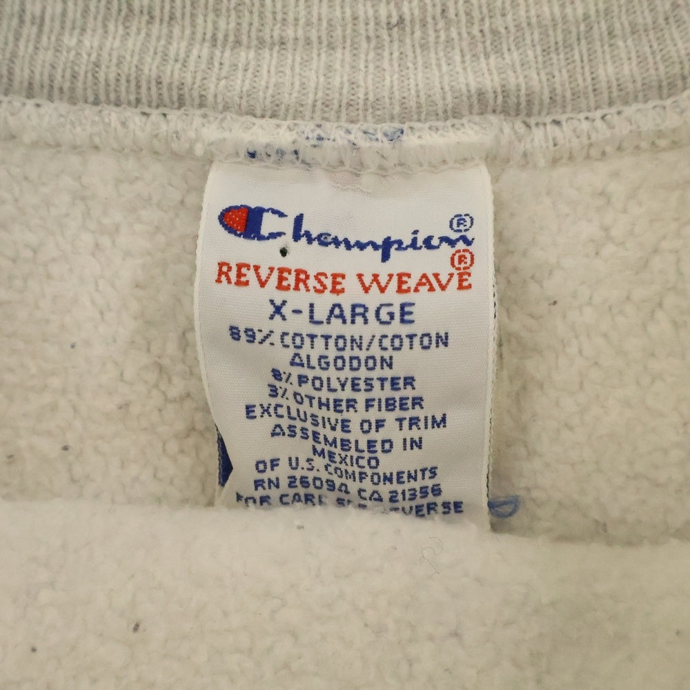 CHAMPION(チャンピオン) 90S REVERSE WEAVE UNIVERSITY AT ALBANY PULLOVER SWEAT 刺繍タグ 猫の手 リバースウィーズ プルオーバー スウェット トレーナー グレー