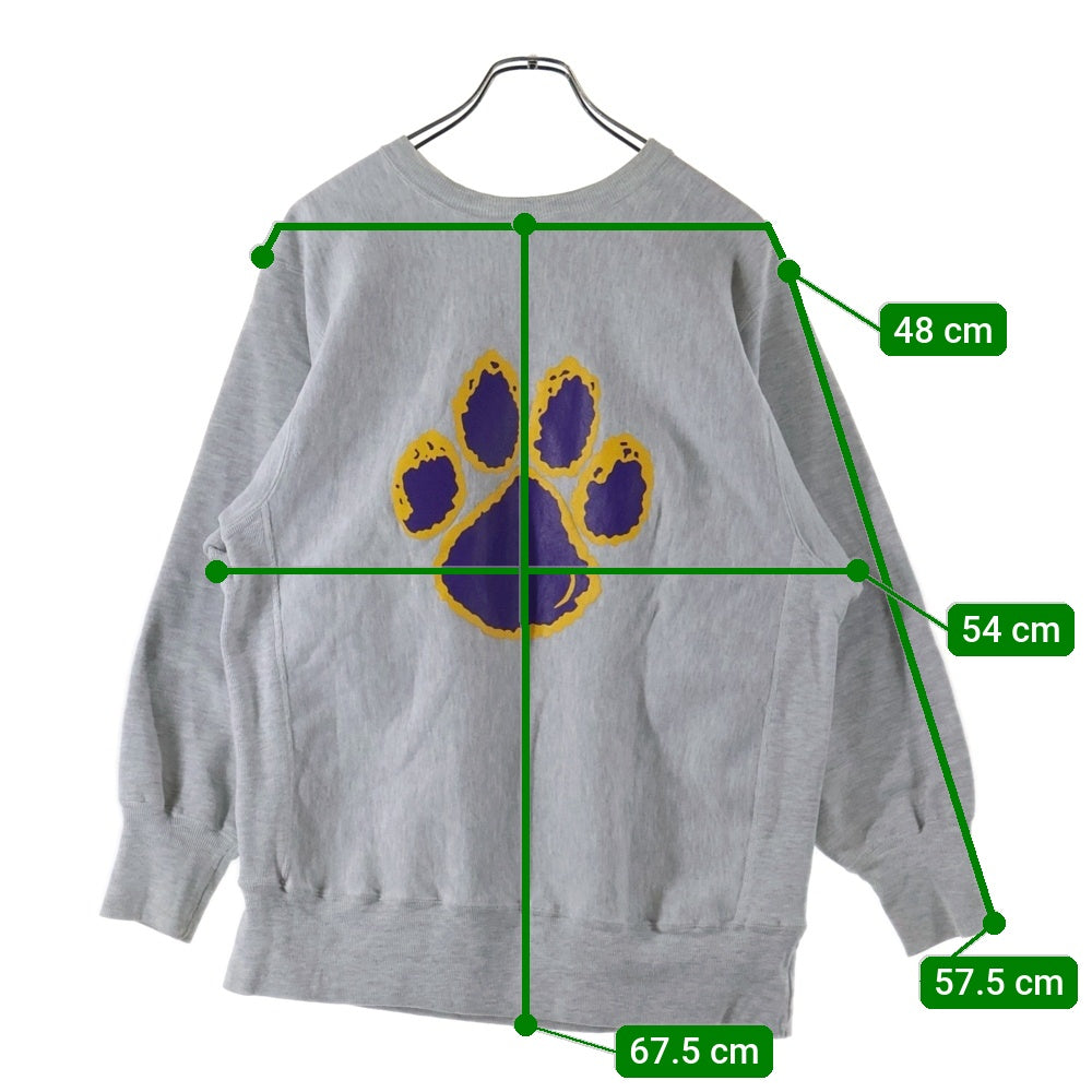CHAMPION(チャンピオン) 90S REVERSE WEAVE UNIVERSITY AT ALBANY PULLOVER SWEAT 刺繍タグ 猫の手 リバースウィーズ プルオーバー スウェット トレーナー グレー
